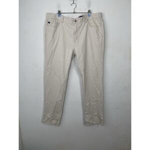 Stitch Mens Golf Pants 40x34 Khaki Chino Britches Performance 5 Pocket Beige